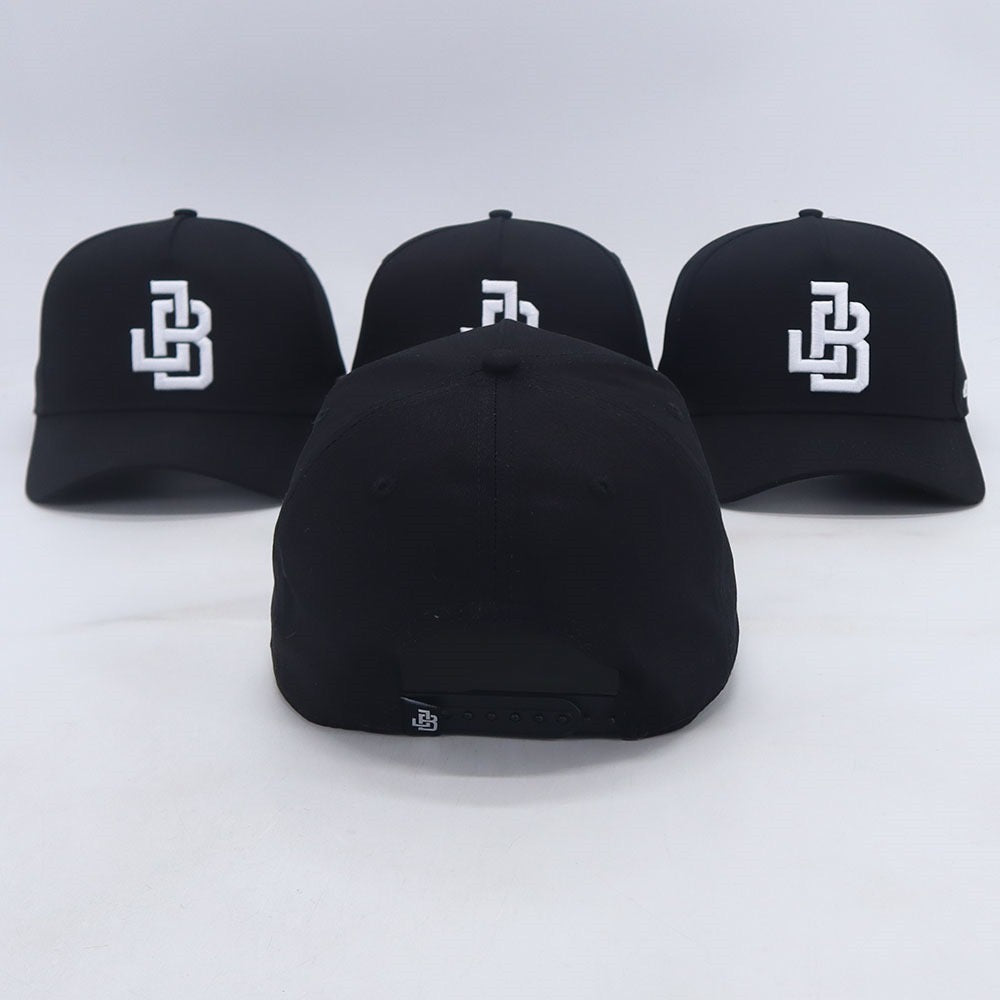 Jetty Beach Original White on Black A-Frame Snapback