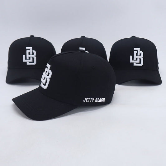 Jetty Beach Original White on Black A-Frame Snapback