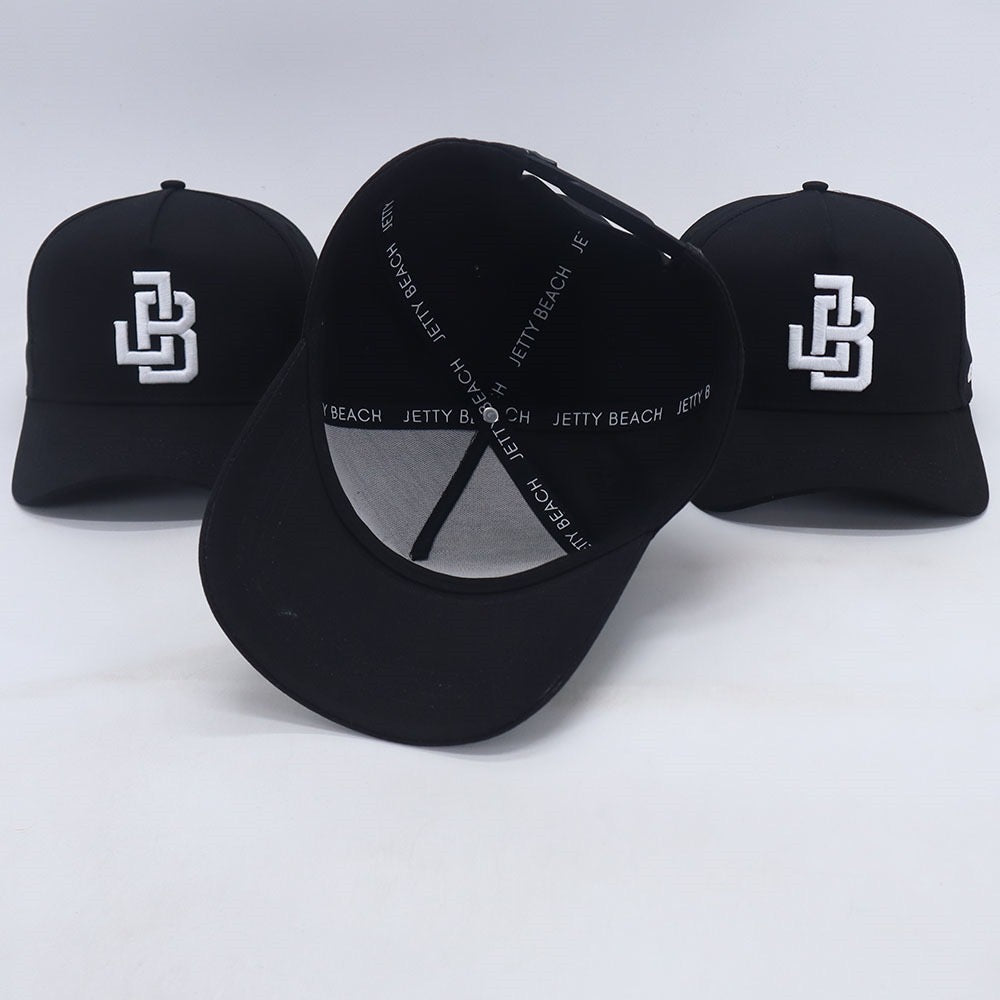 Jetty Beach Original White on Black A-Frame Snapback